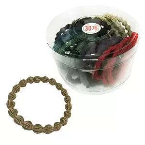[룽스_62]고무줄 30P 헤어 코사지통 머리끈 헤어