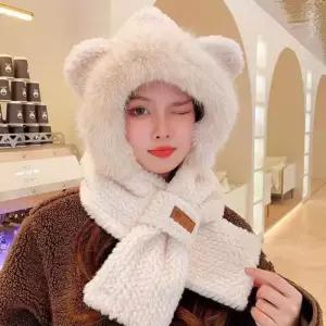 [룽스_62]귀달이모자 목도리 털모자목도리 넥워머