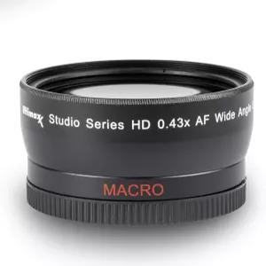 58mm 0.43x Wide Angle w/Macro High Definition Lens for DSLR Canon EOS Rebel 70D 77D 80D 90D T8i T7