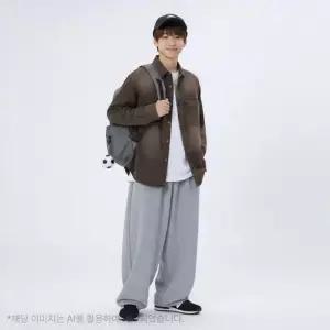 USALL  HC29 긴팔 데님 셔츠 주니어 공용 긴팔 데님 셔츠(간절기 아우터 겸용) U