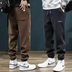 [하프클럽/]남성용 방한 바지 겨울 코듀로이 조거팬츠 기모