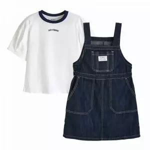 매장정품 LEVI'S 리바이스 LEVIS KIDS LVC 데님 드레스 세트 (주니어) 딥 블루 V262OP370P 1655519