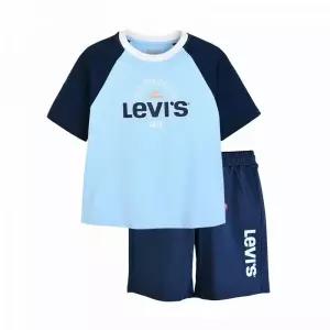 매장정품 LEVI'S 리바이스 LEVIS KIDS LVC 소로나 라글란 반팔티쇼츠 세트 (토들러) 블루 V262ST176P 16555