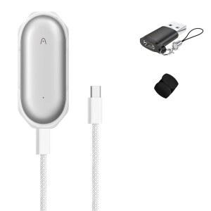 PLAUD NOTEPIN AI 음성 녹음기용 충전기 액세서리 변환기 USB 녹음기 여성 플라우드 거치대 고속 포함 도크 마그네틱 흰색 메모핀 타입 충전