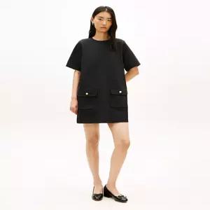 타미힐피거 골드 버튼 시프트 미니 드레스 T22G1TDR062WT1BDS T22G11