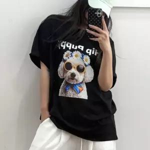 빅사이즈 605 썬글라스강아지티셔츠 DGBX754