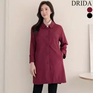 드리다 카라 여성 빅사이즈 롱 싱글 자켓 봄 가을 50-60대 중년 마담 하객 상견례 출근 간절기 레드 검정