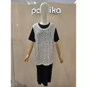 [파프리카](광주신세계)그물 롱 니트 베스트SK2VT401J