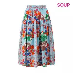 [SOUP](타임스퀘어점패션관)트로피컬 플라워 롱 스커트 (S62SR08)