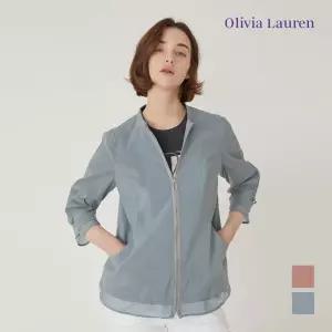 [올리비아로렌] 매쉬 배색 소매 스트링 점퍼_VOPCLYM4231