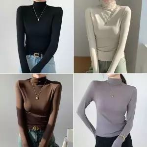 [RIZPICK]여자 심플티 반 티셔츠 이너 겨울 폴라 가을