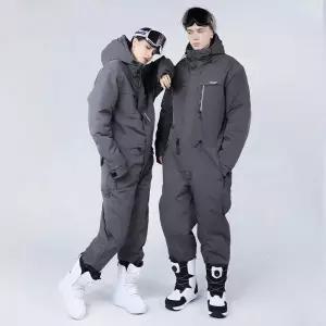일체형 스키복 방수 남녀 슈트 겨울 공용 커플 세트