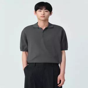 무신사 스탠다드 워셔블 수피마 코튼 니티드 폴로 셔츠 그레이 4496077