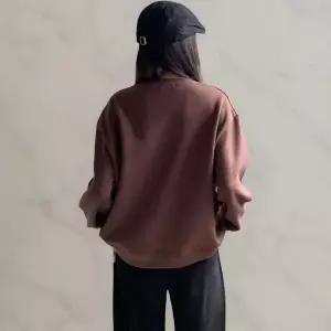 [하프클럽/옷자락]여성 면혼합 단색 절개 루즈핏 기본 맨투맨
