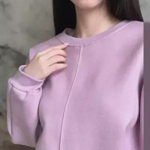 [하프클럽/옷자락]여성 코튼 두툼 기모 절개 루즈핏 라운드넥 맨투맨