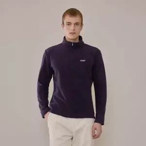 [하프클럽/르까프]르까프 24FW 남성 플리스 집업 티셔츠 네이비