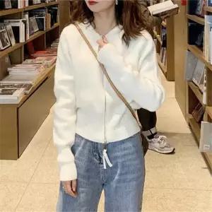 여사친 울 가디건 집업 코트 니트지퍼 상의 스웨터 루즈 봄가을 후드 캐시미어 원템3