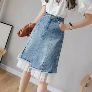 스커트 청 망사 여자스커트 청데님 신상 원템1