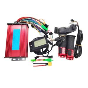 전기 자전거 Escooter 브러시리스 컨트롤러 500W-1000W DC 전동 36V 48V 660V 72V 용 LCD 디스플레이 스로