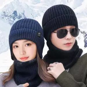 남녀공용 캠핑 낚시 스키장 귀달이비니 넥워머 세트