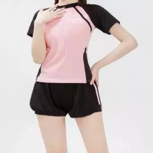 [하프클럽/]팬츠형 래쉬가드 투피스 수영복 여성