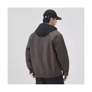 남성 데일리룩 항공 점퍼 PU가죽 가짜 투피스 후드 가죽 자켓 봄가을 캐주얼 코트 인기3