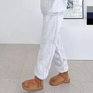 [하프클럽/]겨울 기모 와이드 팬츠 스트링 밴딩 여자