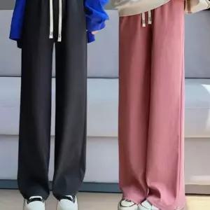 [하프클럽/]코듀로이 와이드 슬랙스 여성 기모 바지 밴딩