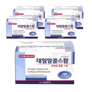 대일제약 알콜스왑100매-5통 /일회용 알콜솜 소독솜