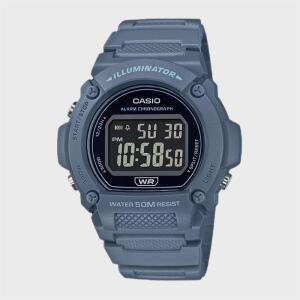 CASIO 카시오 W-219HC-2B 디지털 군인 손목시계 캐주얼 블루