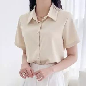 [보슈아][sado]여성 가볍고 시원한 실키 여름 반팔블라우스 66까지 2602