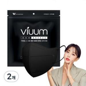 viuum 에코 브리즈 새부리형 마스크 대형 KF94, 25매입, 블랙, 2개 one option