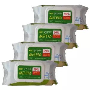 균이제로 살균티슈 75매 x 4팩 항균 소독티슈