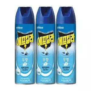 에프킬라 모기약 에어로졸 무향, 500ml, 3개