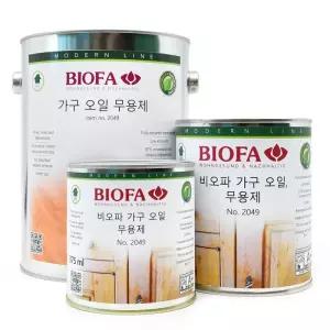 비오파  가구오일 2049 무용제   흡수력 좋은 목재보호 투명오일 2.5L