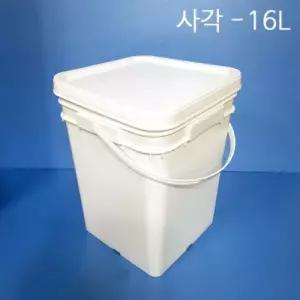 16L 사각용기 [낱개] 바케스 벌크통 사료통 들통 밀폐용기 페일용기 비상식량보관통 쌀보관통 조개잡이통