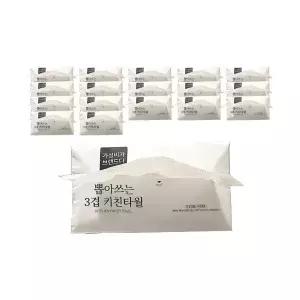가성비가브랜드다 3겹 도톰한 키친타올 100매, 9입, 2개 (총 18개)