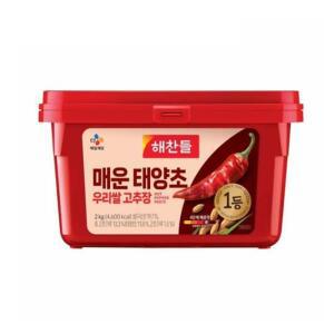 해찬들 매운 태양초 우리쌀 고추장 2kg x 1개