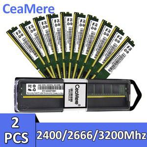 CeaMere 메모리 데스크탑 범용 DDR4 2 개 4G 8G 16G 32G 2666Mhz 3200Mhz 288 핀 RAM 카드