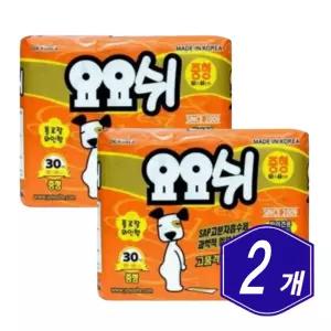 DK코리아 요요쉬 패드 중형 30매 x 2개 강아지 반려견 애견패드