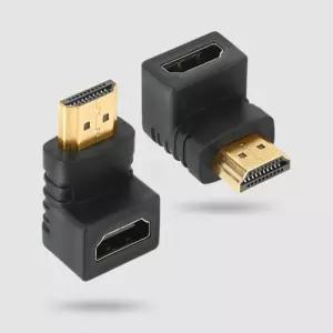 HDMI 꺾임젠더 ㄱ자 꺽인 코너 연결 90도 방향전환 암수잭 연장 위 변환 어댑터 꺾임형 왼쪽 오른쪽 아래