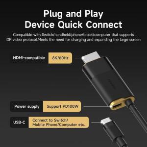 닌텐도 스위치/OLED/스위치2용 하기비스 스위치 독 USB C to HDMI 케이블 어댑터 8K60Hz 100W PD 노트북용