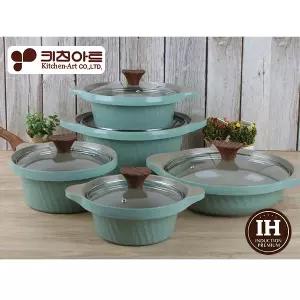 키친아트IH 와이즈시리즈 인덕션겸용 세라믹코팅 양수 편수냄비 전골 국냄비 웍 국솥 독일SGS인증