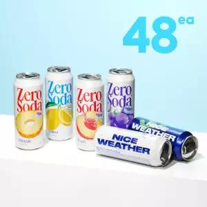 [클룹] 제로소다 6종 (포도/레몬/복숭아/파인애플/청사과/소다) 택 1 500ml 48개입