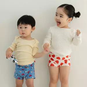 데일리라이크 데일리 키즈 사각/삼각 팬티 2P 3P 남아 여아 유아팬티 드로즈 중장비 토끼