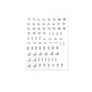 투명 글자 라인 스티커 한글 단품 자음/모음/다이어리/다꾸/손글씨/붙이는/문자/단어/폴꾸/데코/붙이는