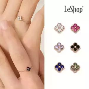 [르샵주얼리] 14K 쁘띠 클로버 체인 반지(GoldPlated)_LJ5360BRR