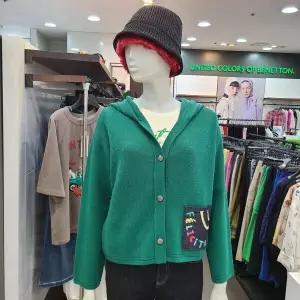 데님포캣후드가디건(BAKCA2441)DG
