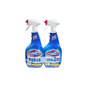 유한락스 욕실용 600ml 2입 x 1개 / 레귤러 주방용 세정제 욕실청소용 살균소독 업소용 가정용 살균세정제
