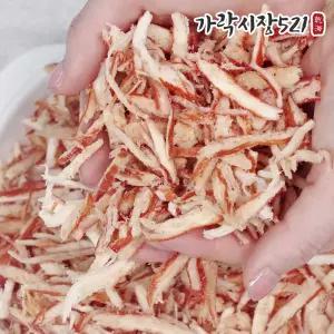 쫄깃하고 부드러운 홍진미채 파지 500g 진미오징어채 반찬 가성비 대용량